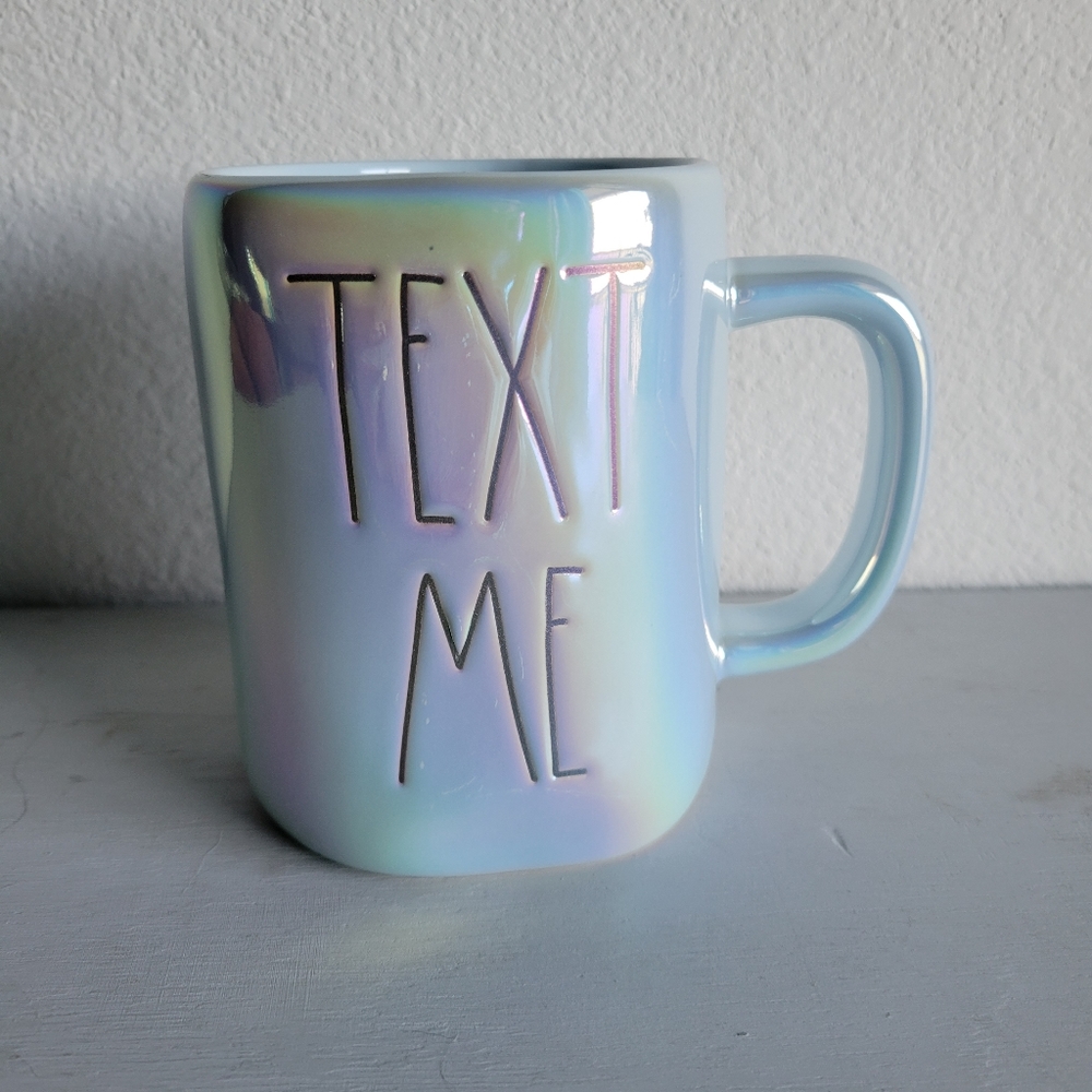 Rae Dunn Iridescent Text Me Mug